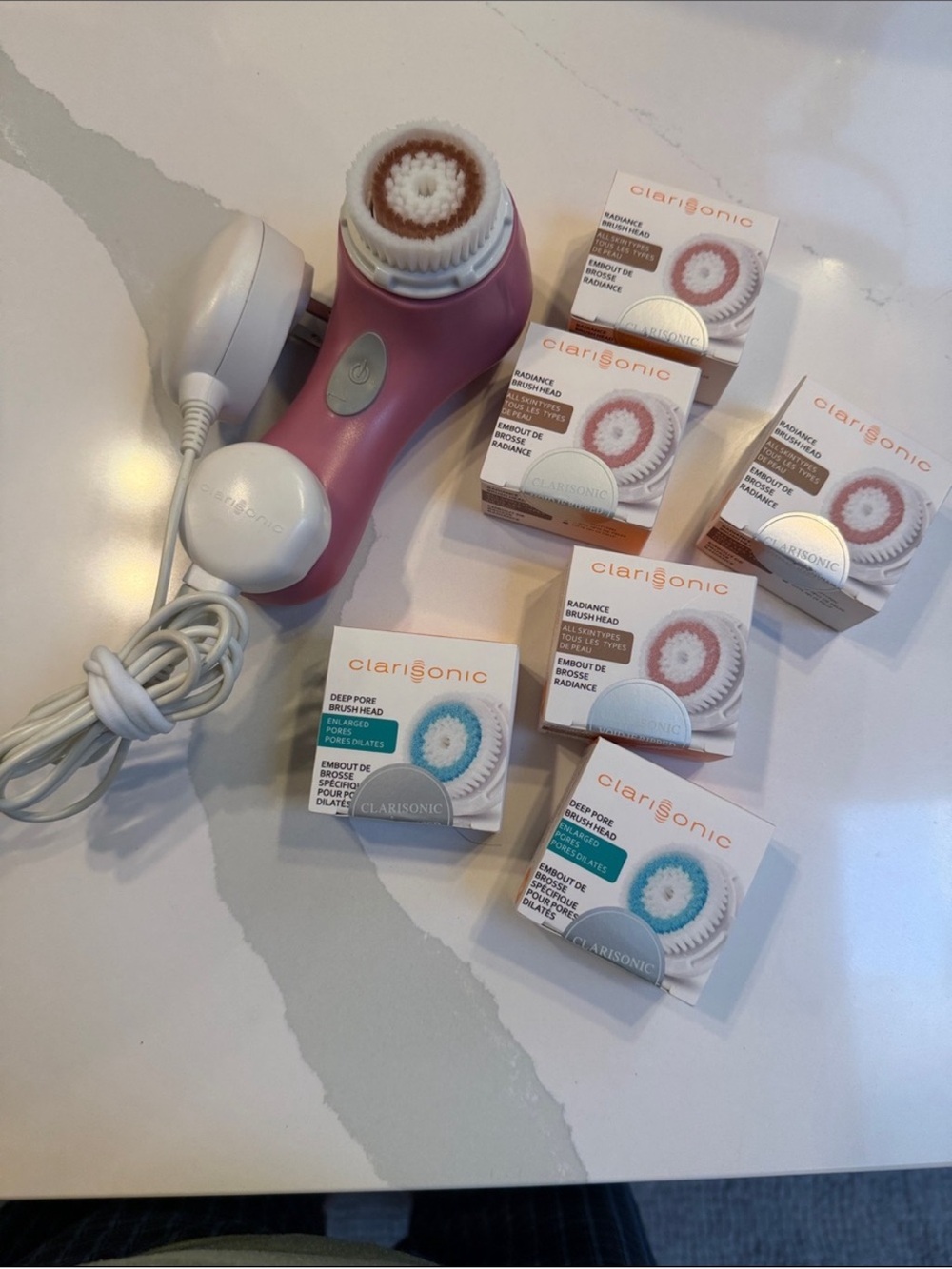 Clarisonic Radiance & Deep Pore Replacement Brush Heads - White, Pink, Blue